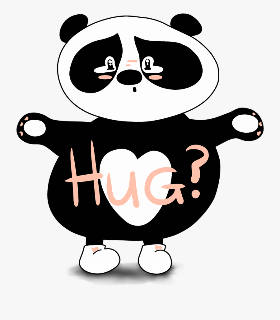 Panda, Hug, Sorry, Cute, Cute Bear, Sad, Love Adorable - Cute Panda Sorry, Transparent Clipart