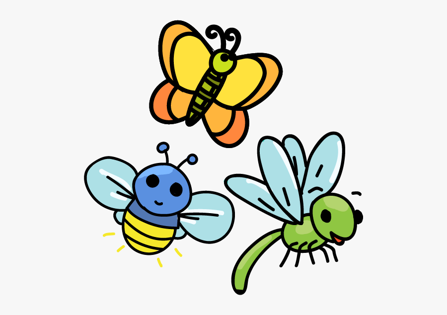Bumble Bee - Dragon Fly And Butterfly Cartoons, Transparent Clipart