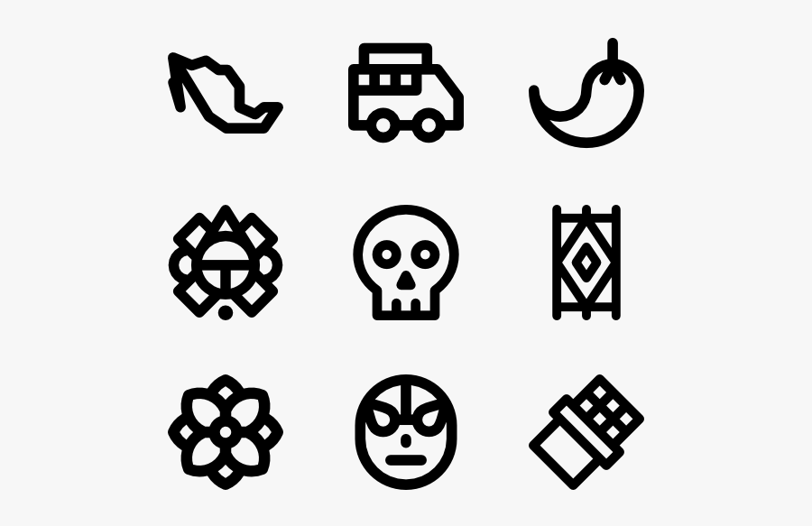 Png Stock Icon Packs For - Mexican Symbols Png, Transparent Clipart