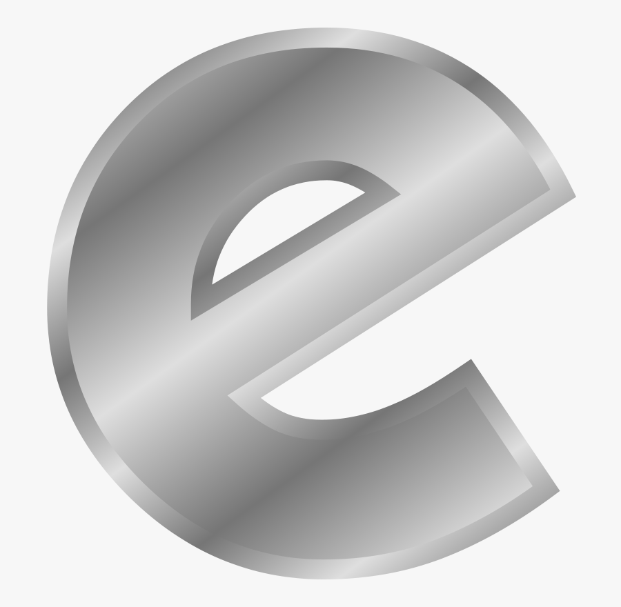 Effect Letters Alphabet Silver - Silver Letters E, Transparent Clipart