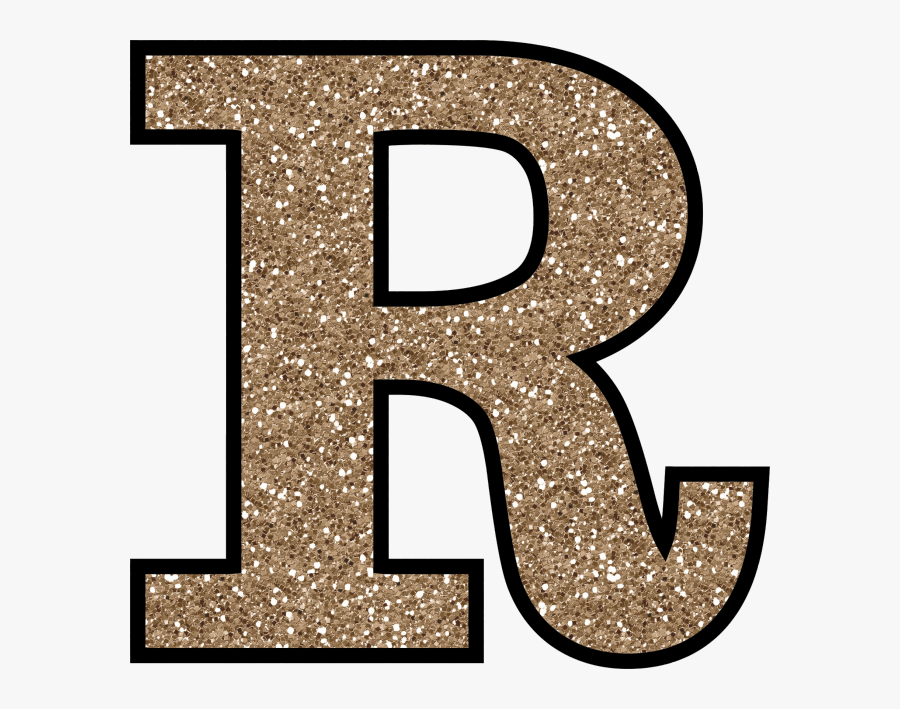 Flower Clipart Alphabet R Fee - Gold Glitter Letter R, Transparent Clipart