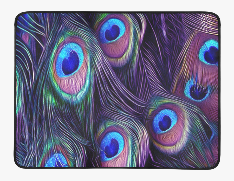 Peacock Feather Beach Mat 78"x 60", Transparent Clipart