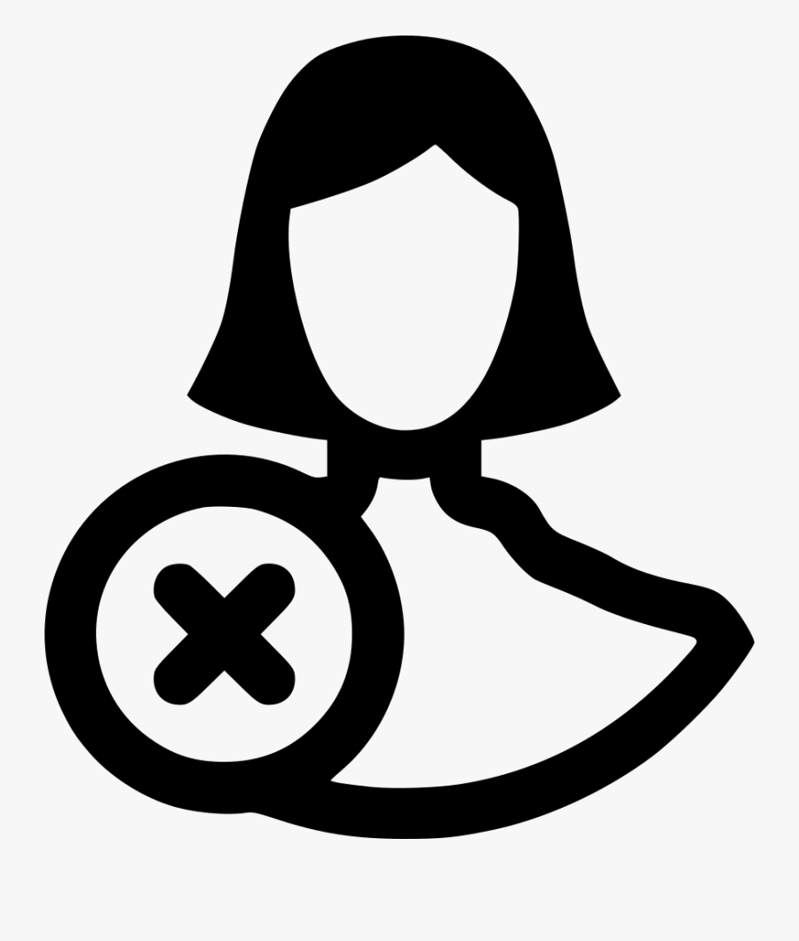 Deny Remove Block Woman Copy - Remove Access Icon Png, Transparent Clipart