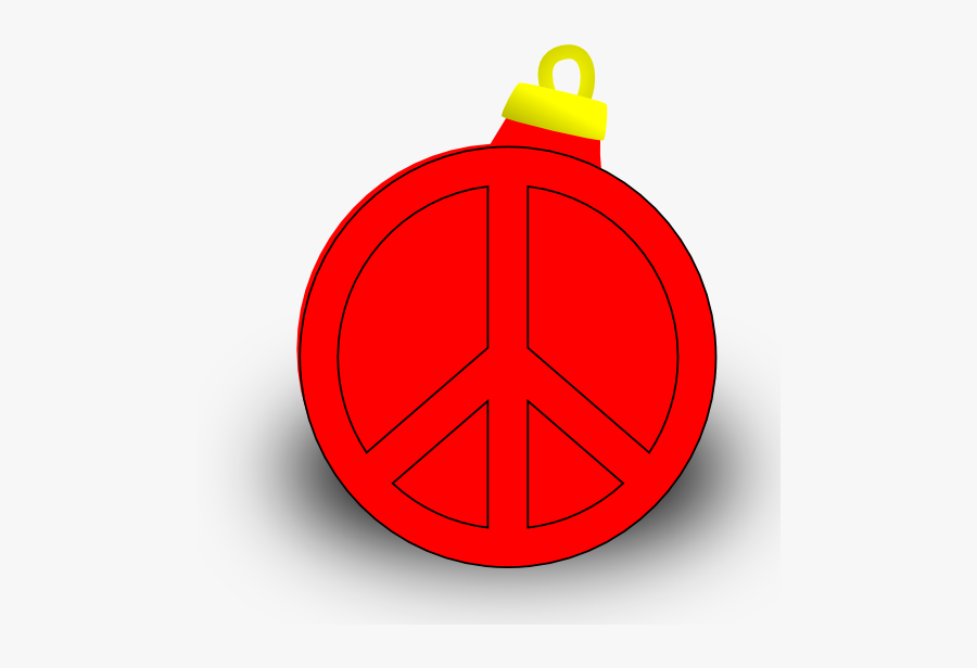 Xmas Ornament Christmas Holiday Peace Symbol Sign Coloring - Circle, Transparent Clipart