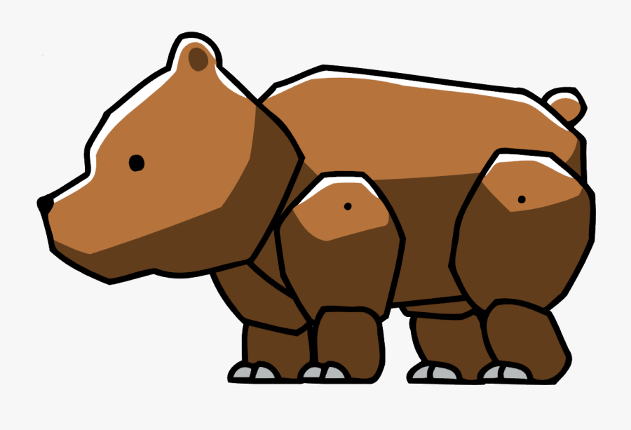 Scribblenauts Grizzly Bear - Scribblenauts Bear, Transparent Clipart