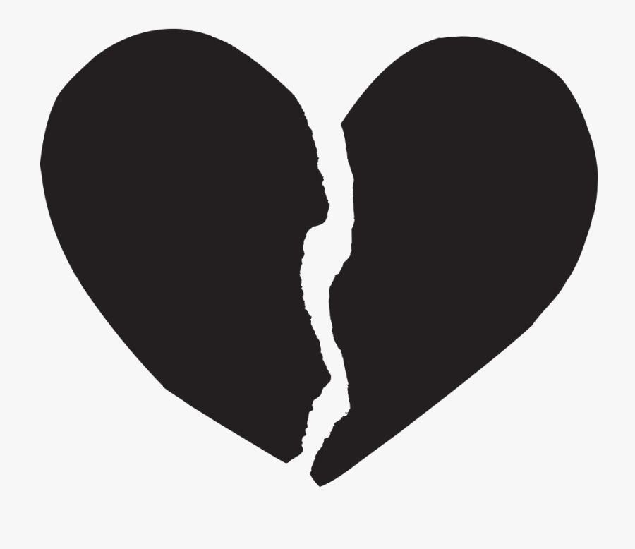 Heart Silhouette Png Black Heart Png Download Image Trippie Redd Broken Heart Free Transparent Clipart Clipartkey