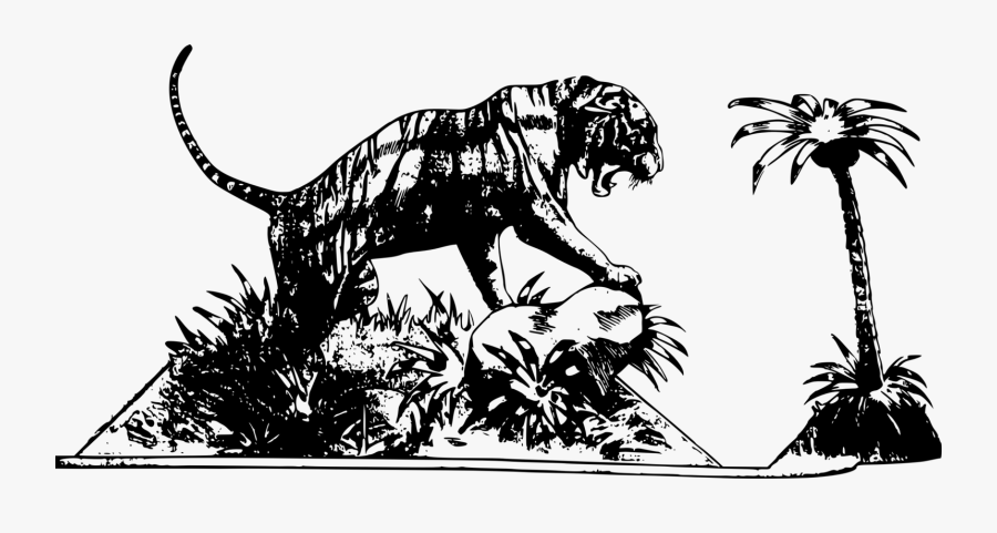 Roaring Tiger - Tiger Roar Clipart Black And White, Transparent Clipart