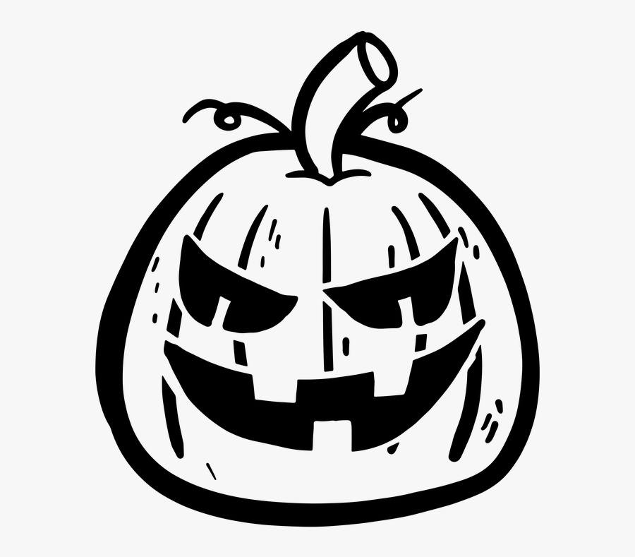 Scary, Autumn, October, Jack O Lantern, Horror - Pumpkin, Transparent Clipart