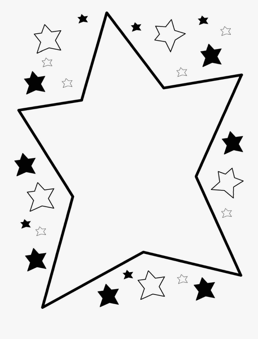 Free Clip Art Borders Stars - Star Border Black And White Clipart, Transparent Clipart