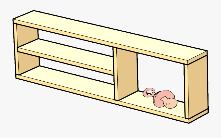 Small Bed Shelf - Cartoon, Transparent Clipart