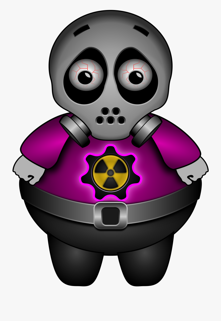 Alien, Sad, Gas Mask, Atomic, Radioactive, Contaminated - Cartoon Boy With Gas Mask, Transparent Clipart
