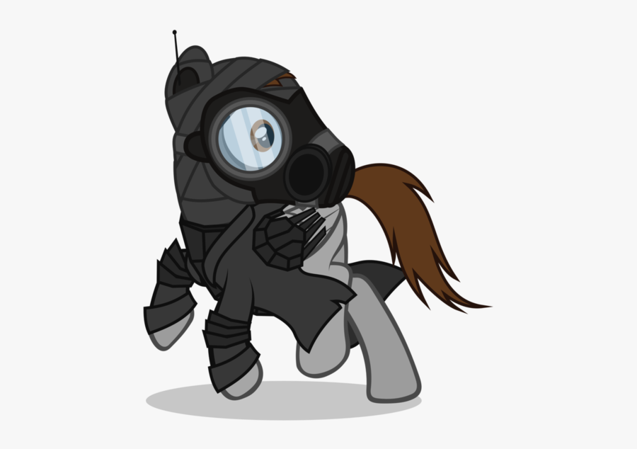 Pony With Gas Mask, Transparent Clipart