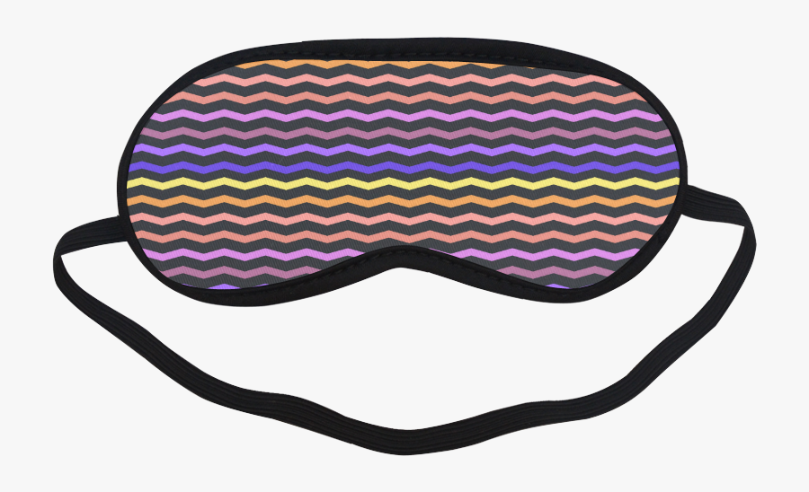 Colorful Zig Zag Pattern Chevron Black Sleeping Mask - Funny Sleeping Eye Mask Design, Transparent Clipart