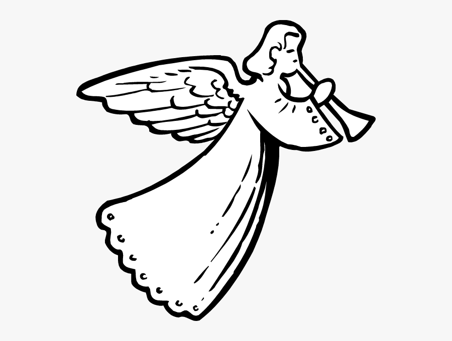 Christmas Angel Clipart - Angel Clipart Black And White , Free ...