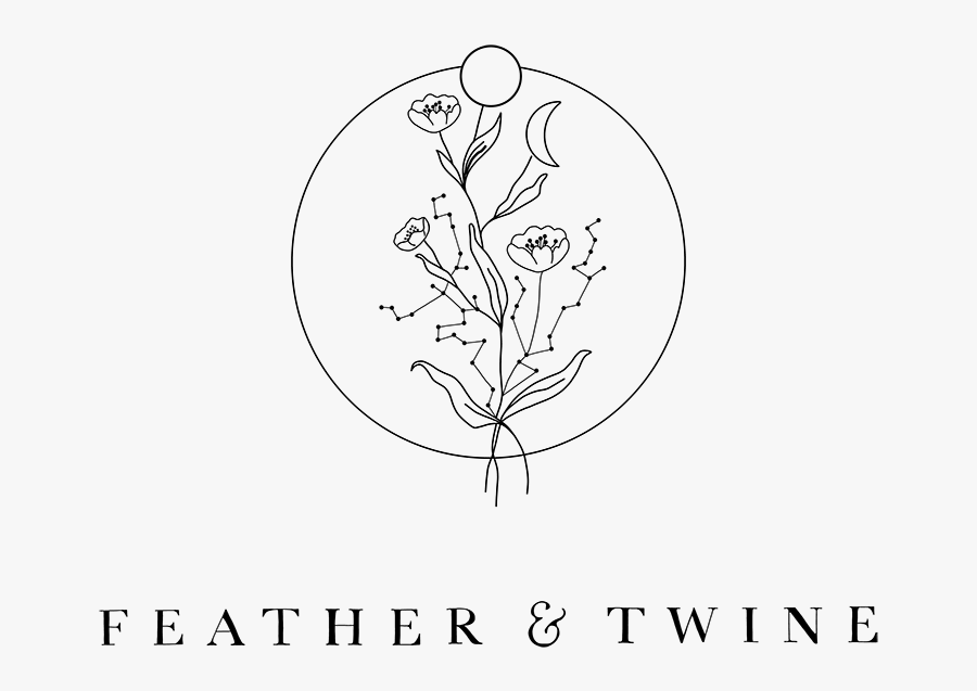 Feather & Twine - Line Art, Transparent Clipart