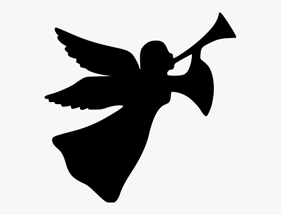 Silhouette Angel With Horn , Free Transparent Clipart - ClipartKey