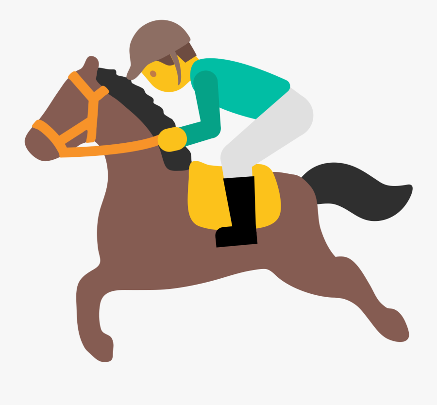 File - Emoji U1f3c7 - Svg - Race Horse Emoji Transparent - Horse Riding Emoji Png, Transparent Clipart