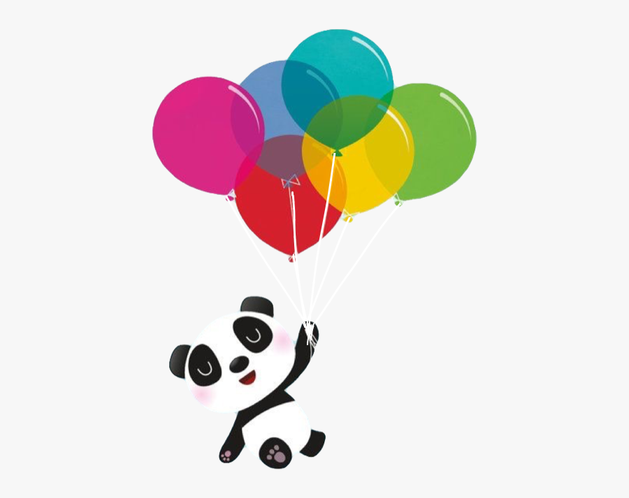 #panda #balloon #balloons #colors #smile #cute #flyingpanda - Pandas Bebes Fondo De Pantalla, Transparent Clipart