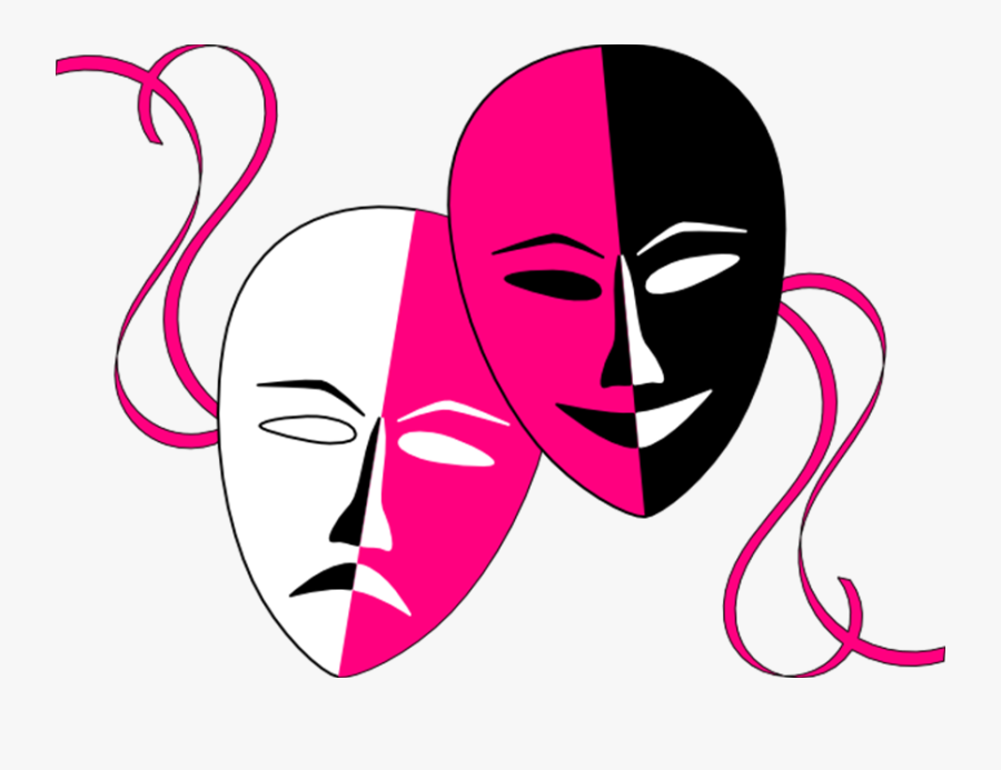 Actor Clipart Drama Faces - Happy And Sad Theatre Masks, Transparent Clipart