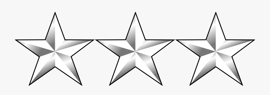 Clip Art Star General - 3 Star General Insignia, Transparent Clipart