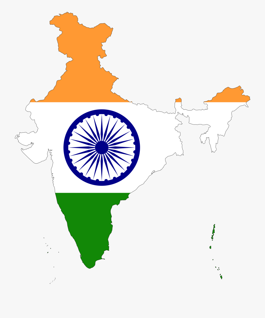 India Map Flag - India Country With Flag, Transparent Clipart