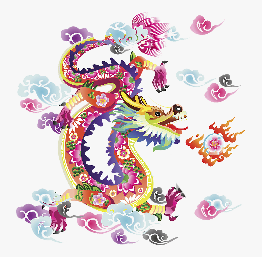 Transparent Flying Dragon Png - Pink Chinese Dragon, Transparent Clipart