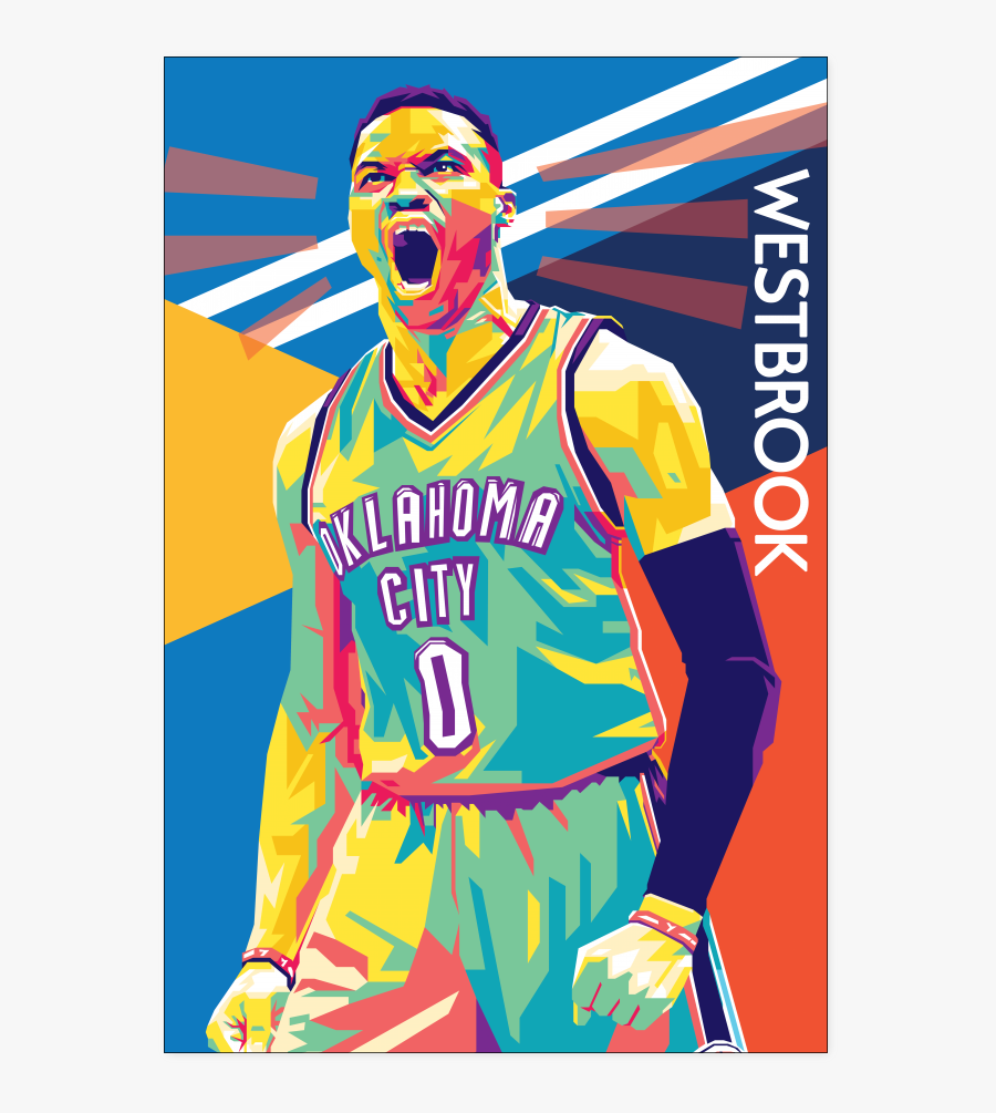 Nba Art Russell Westbrook, Transparent Clipart