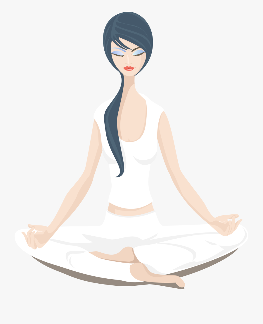 Clip Art The Beauty Of Yoga - Sitting, Transparent Clipart
