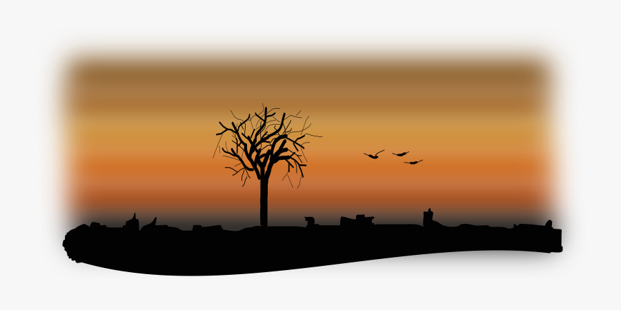Transparent Sunrise And Sunset Clipart - Birds In The Sunset Drawing, Transparent Clipart