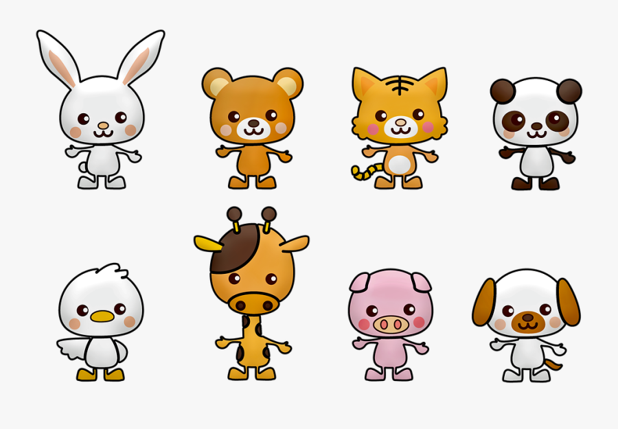 Kawaii, Panda, Rabbit, Bear, White, China, Dog, Bird - Plano De Aula Educação Infantil, Transparent Clipart