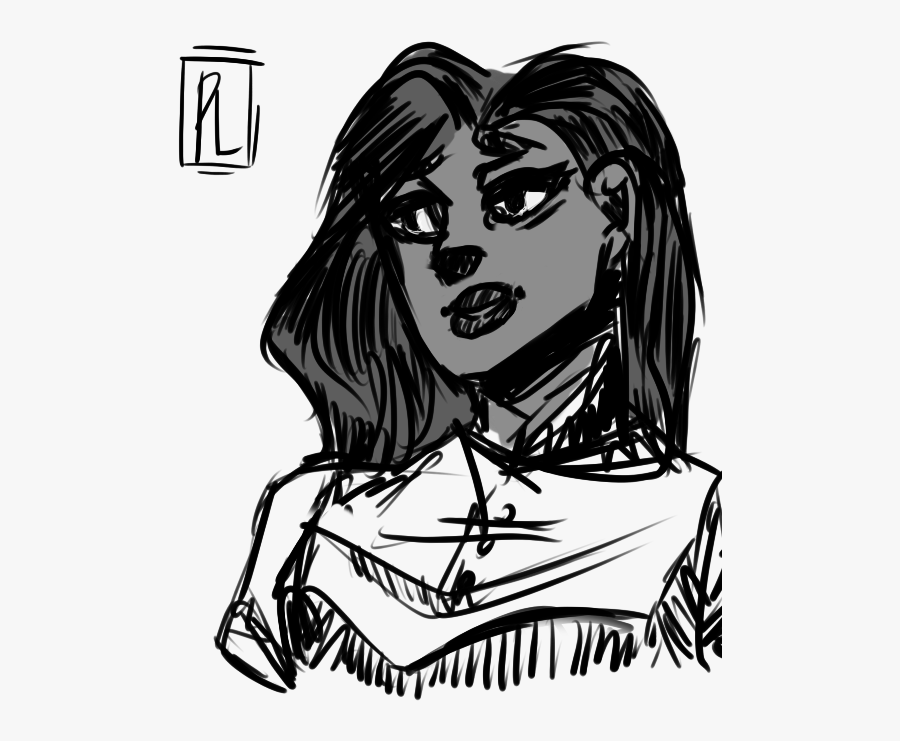 “sketched Iris West While I Was On The Phone Because - Illustration, Transparent Clipart