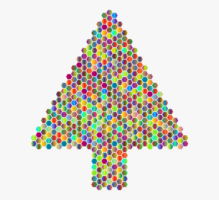 Prismatic Hexagonal Abstract Christmas Tree - Christmas Tree, Transparent Clipart