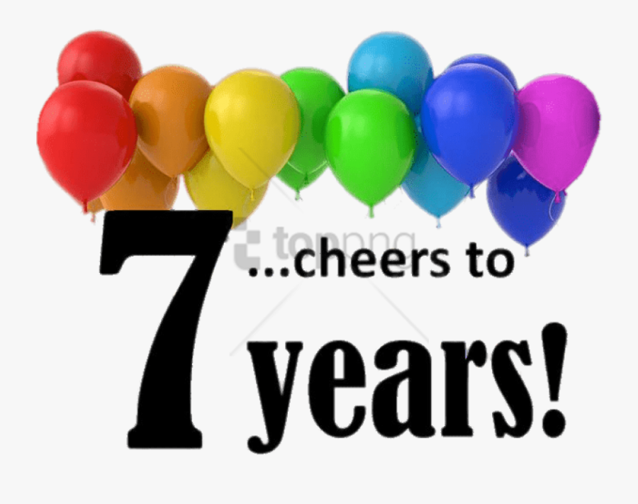 Free Png 7 Year Anniversary Png Image With Transparent - Happy 7th Business Anniversary, Transparent Clipart