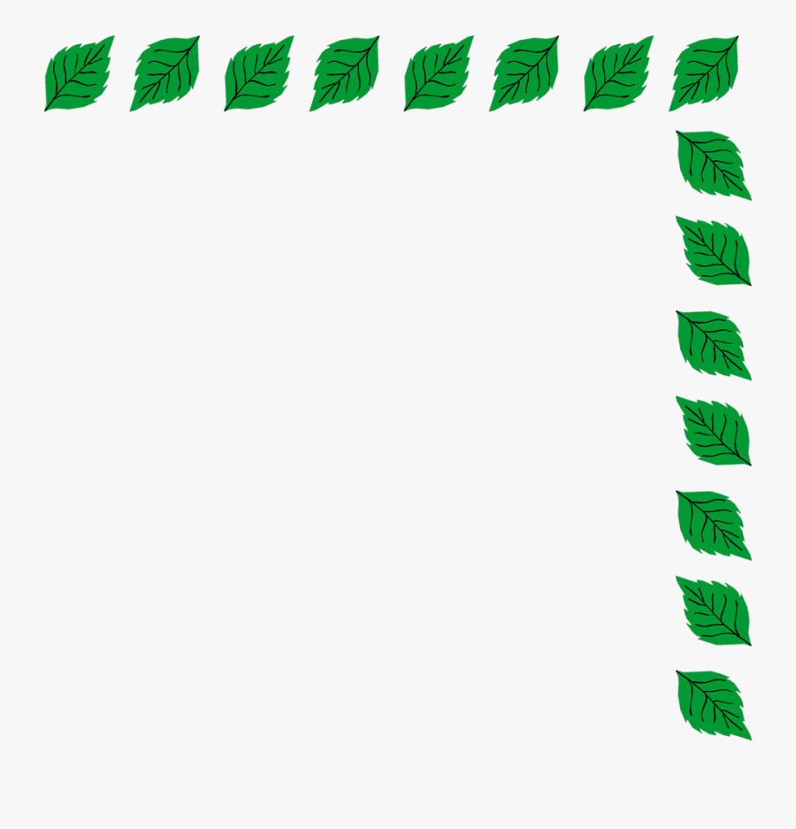 Green Leaf Border Png Download - Green Leaf Border Clipart, Transparent Clipart