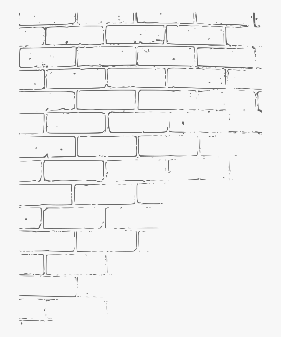 Brick Wall Texture - Brick Wall Sketch Illustration, Transparent Clipart