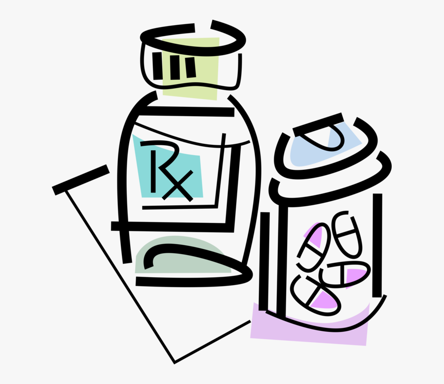 Vector Illustration Of Prescription Medication Medicine - Medicamentos Ilustração, Transparent Clipart