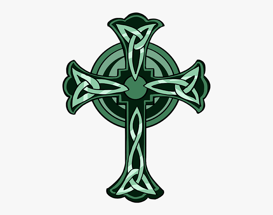 How To Draw Celtic Cross - Drawing Celtic Cross Step By Step, Transparent Clipart