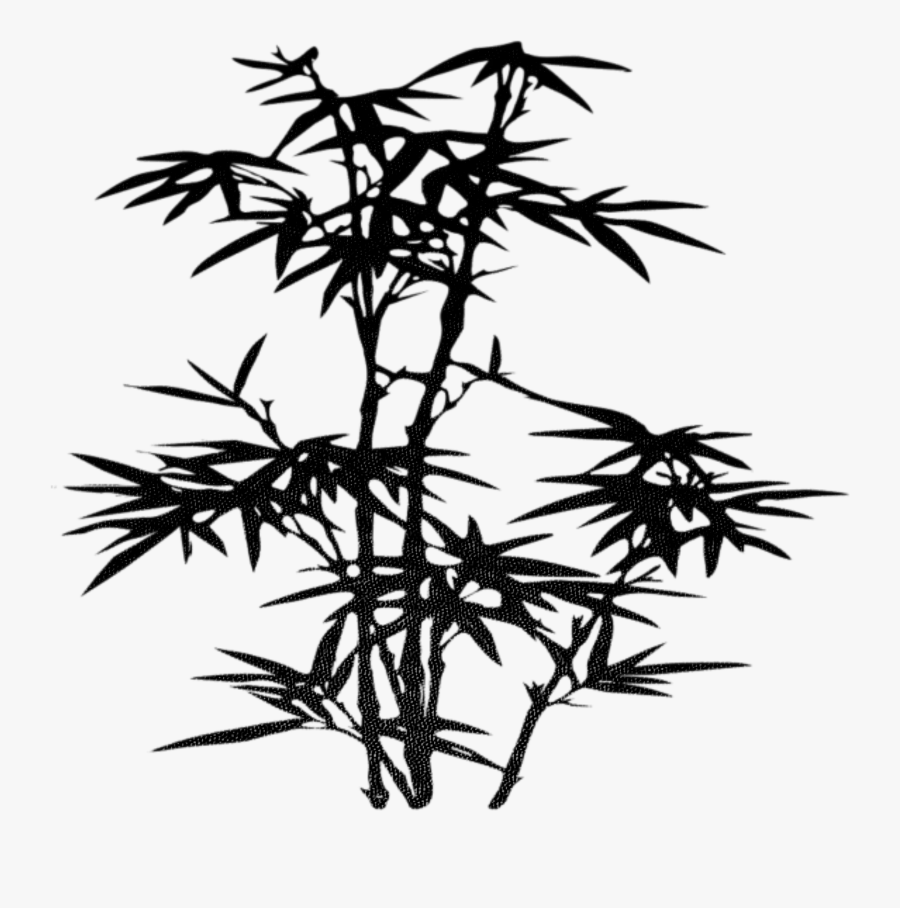 Collection Of Free Bamboo Drawing Sumie Download On - Japanese Tree Silhouette Png, Transparent Clipart