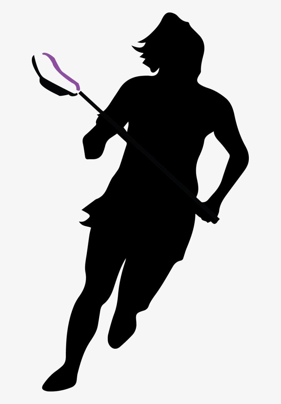 Running Guy Lacrosse Silhouette, Transparent Clipart