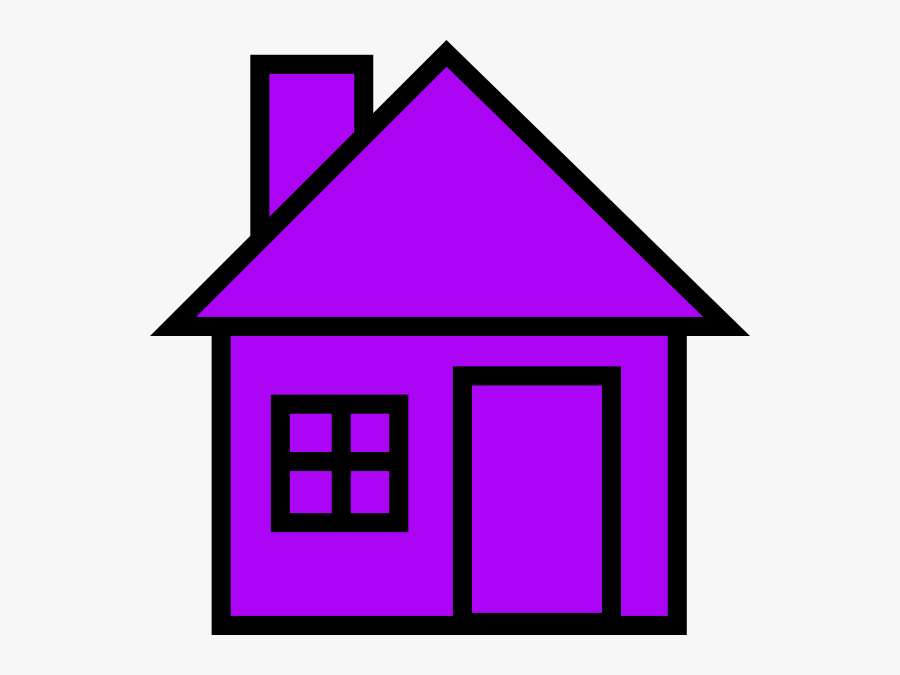 Clip Art Purple House, Transparent Clipart