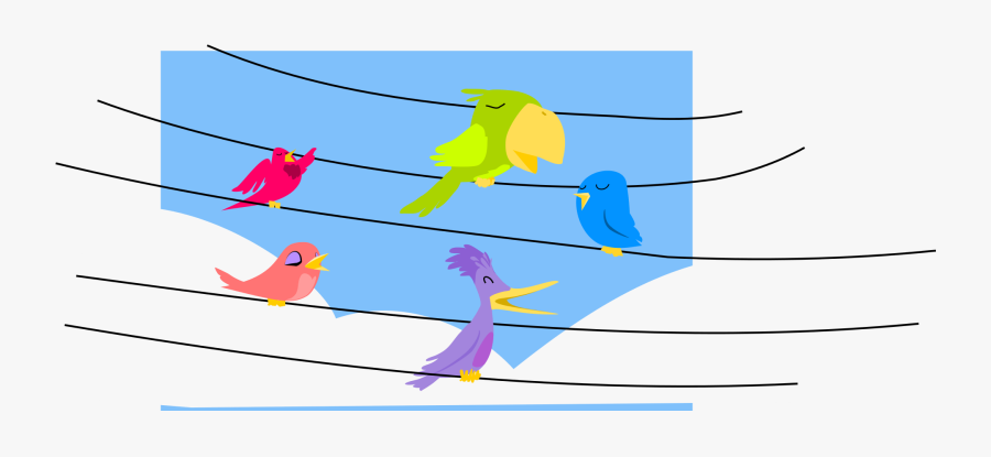 Birds, Music, Notes, Song - Music Lines Bird Png, Transparent Clipart