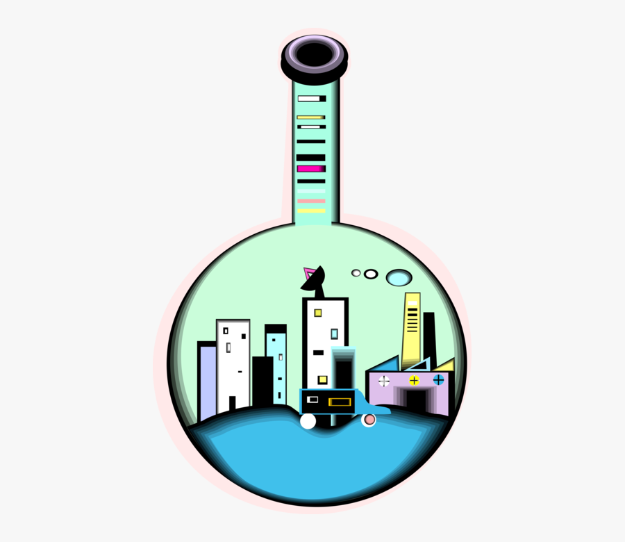 Vector Illustration Of Science Laboratory Glassware, Transparent Clipart