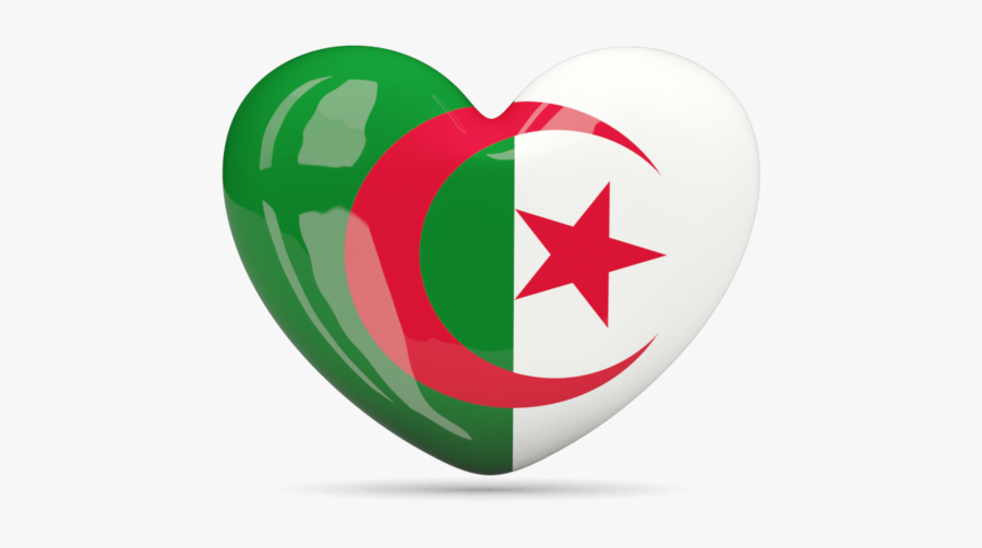 Algeria Flag Clipart Png - Haiti Flag In A Heart, Transparent Clipart