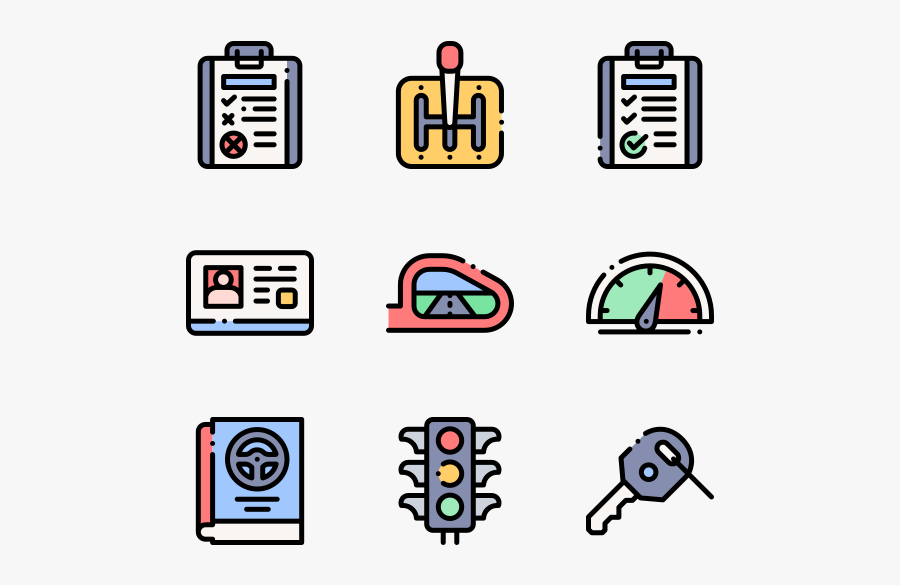 Driving School - Icon, Transparent Clipart