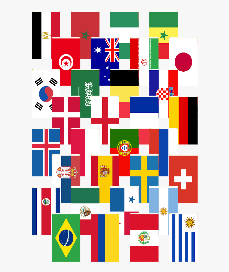 Clip Art Flag The World - World Cup 2018 Flags Png, Transparent Clipart