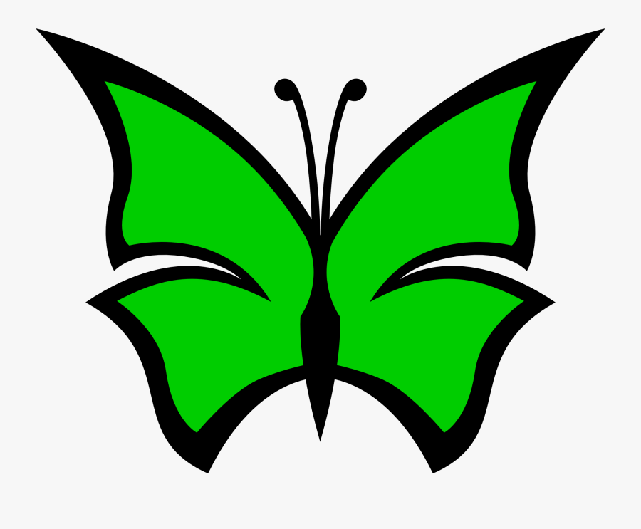 Green - Color - Clipart - Butterfly Drawing With Colour, Transparent Clipart