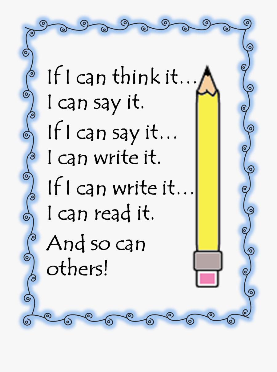 If I Can Think It Poster Write, Transparent Clipart