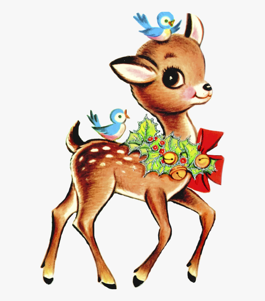 Cute Transparent Cute Christmas Reindeer Clipart - Christmas Reindeer
