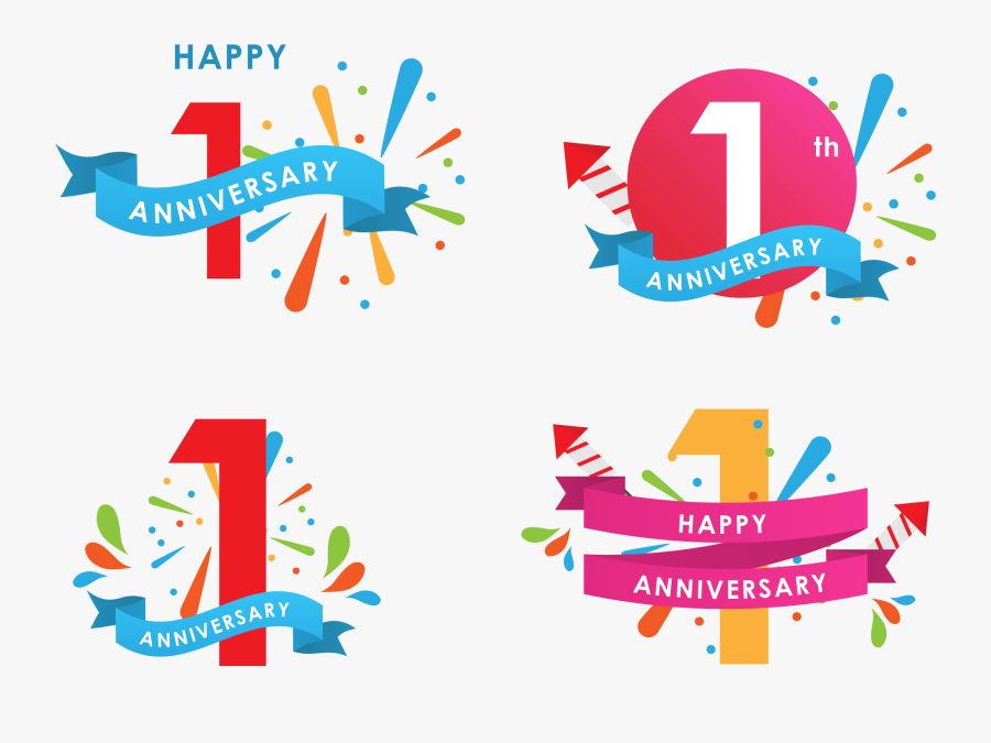 Image Library Library Anniversary Vector Celebration - First Anniversary Clip Art, Transparent Clipart