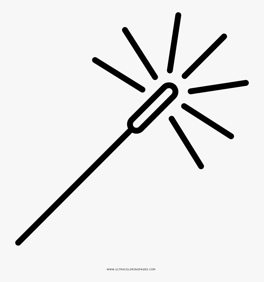 Sparkler Coloring Page - Sparkler, Transparent Clipart